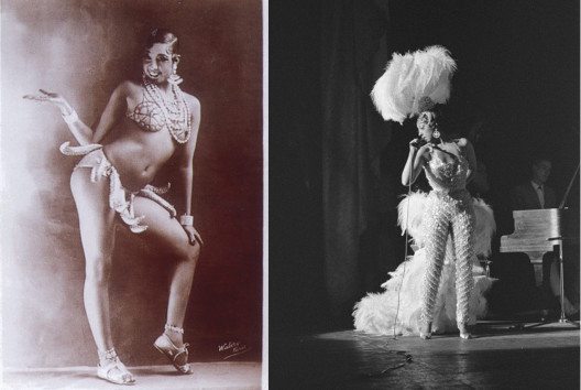 Josephine Baker – Tänzerin und Stilikone. (Bilder: links - Walery, French, Wikimedia, public domain; rechts - Pot, Harry / Anefo, Wkimedia, CC)