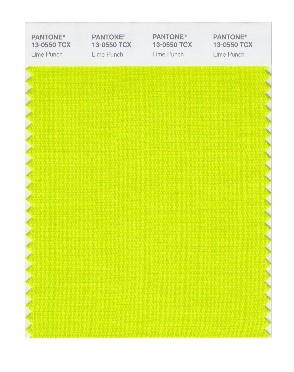 PANTONE 13-0550 Lime Punch: Lime Punch erinnert mit seiner Frische und Spritzigkeit an eine Zitrusfrucht und darf auf der Farbpalette für das Frühjahr 2018 auf keinen Fall fehlen.